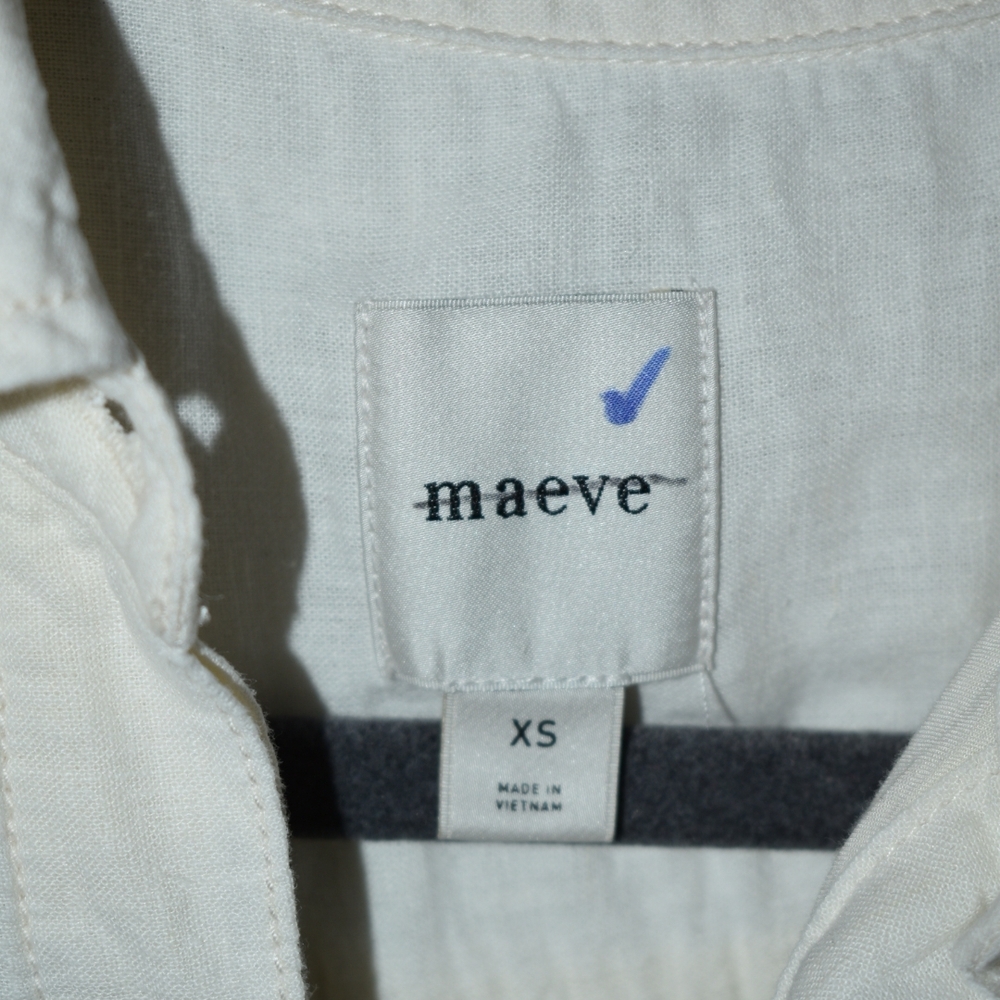 Maeve Short-Sleeve Collared Mini Shirt Dress Size XS - Picture 6 of 12